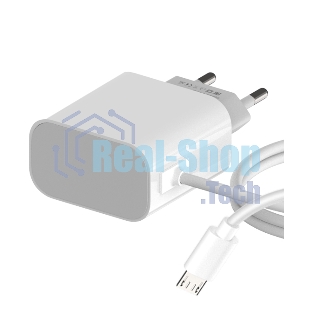 Сетевое зарядное устройство Maxvi CHL-240M 2.4A, with microUSB cable, белый