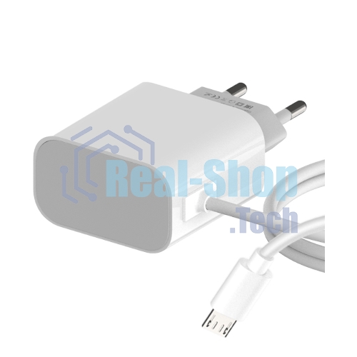 Сетевое зарядное устройство Maxvi CHL-240M 2.4A, with microUSB cable, белый