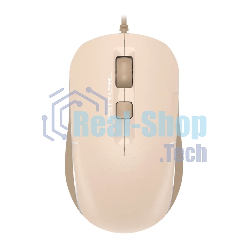 Мышь проводная A4Tech Fstyler FM26 бежевый/коричневый, 1600 dpi, USB, кнопки - 4