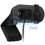 Веб-камера Logitech Brio 105 1920x1080, 30 кадр/с, USB Type-A, микрофон (шумоподавление), шторка приватности, автоосвещение, универсальное крепление