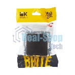 Розетка 1-местная IEK BRITE РСбш10-3-44-БрТБ с заземлением, с защитными шторками и крышкой, 16А, IP44, темная бронза