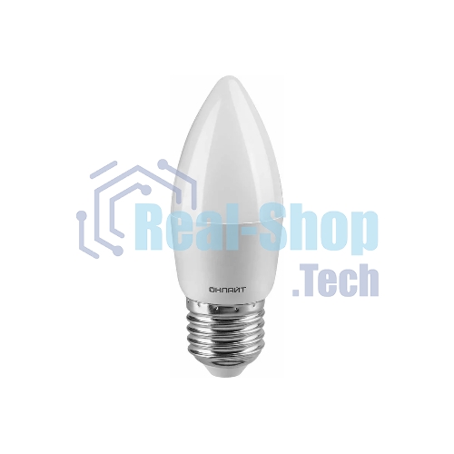 Лампа светодиодная ОНЛАЙТ 61130 OLL-C37-8-230-6.5K-E27-FR