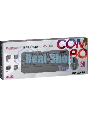 Комплект клавиатура+мышь Defender Berkeley C-925 беспроводной, USB, 1600 DPI, чёрный