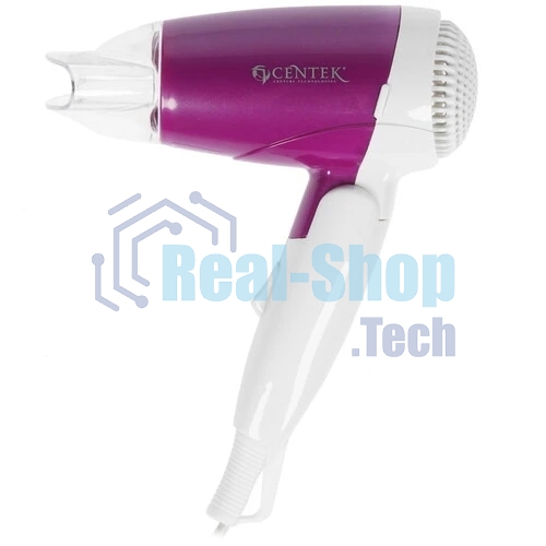Фен Centek CT-2230 фиолетовый/белый, 1200 Вт, компактный