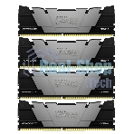 Оперативная память Kingston Fury Renegade, DDR4, 32Gb (4x8GB), 3200MHz, CL16, DIMM, с радиатором, черный