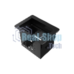 Прямоугольный металлический корпус Wize Pro WRTS-06BOX-B для модульной системы врезного лючка в стол с убирающейся крышкой для установки до 6 модулей-вставок, преустановленная рамка, черный