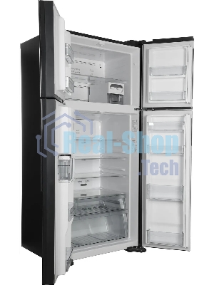 Холодильник Hitachi R-W660PUC7 GGR серый двухкамерный 396/144л морозилка сверху No Frost, Side by Side