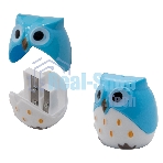 Точилка для карандашей ручная Silwerhof Owl Солнечная коллекция, 2 отверстия, пластик, ассорти, коробка