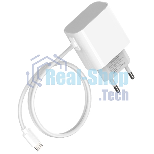 Сетевое зарядное устройство Maxvi CHL-240M 2.4A, with microUSB cable, белый