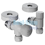 Набор термостатический осевой Royal Thermo Design Pro 15мм М30х1,5 (белый)