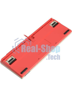 Клавиатура проводная A4Tech Bloody AT87 Proxy Boom USB бежевый/красный