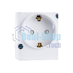 Розетка 1-м ОП AtlasDesign Profi54 16А IP54 250В с заземл. защ. шторки белый SchE ATN540145