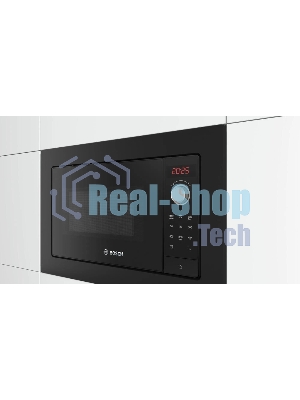 Встраиваемая микроволновая печь Bosch BFL623MB3 черный/серебристый, 20 л, 800 Вт, переключатели - сенсор, поворотный механизм