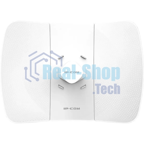 Наружный радиомост IP-COM iLBE-M5 большой дальности действия, 5 ГГц, до 433 Мбит/с, IP64, 1х23dbi, 1х100 Мбит/с, PoE