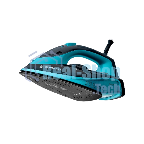 Утюг BRAYER BR4019 голубой/черный, 2400 Вт, 25 г/мин, 140 г/мин, 320 мл