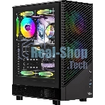 Компьютерный корпус Aerocool/Formula Mana Geometry черный без БП ATX 3x120мм 1xUSB 3.0 1xUSB3.1 audio bott PSU