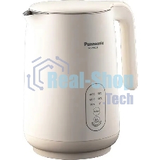 Чайник электрический Panasonic NC-CWK72A 1.5 л, 1500 Вт, полупропилен/нержавеющая сталь, бежевый