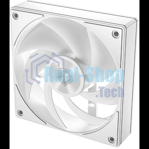 Вентилятор для корпуса ID-COOLING AF-1230-W белый, 120 мм, 2000 об/мин, 31.1 дБ, 4 pin