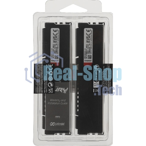 Оперативная память Kingston Fury Beast, DDR5, 32Gb (2x16Gb), 6000MHz, CL36, DIMM, с радиатором, черный