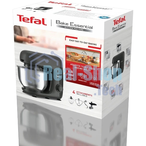 Кухонная машина Tefal Bake Essential QB161H38, черный/серебристый