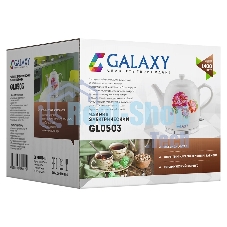 Чайник электрический Galaxy Line GL 0503 белый, керамический корпус, 1400 Вт, 1,4 л, индикатор работы, указатель максимального уровня воды