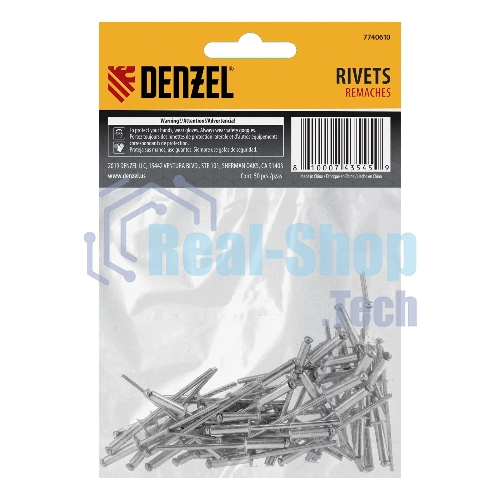 Заклепки алюминиевые Denzel, 1/8
