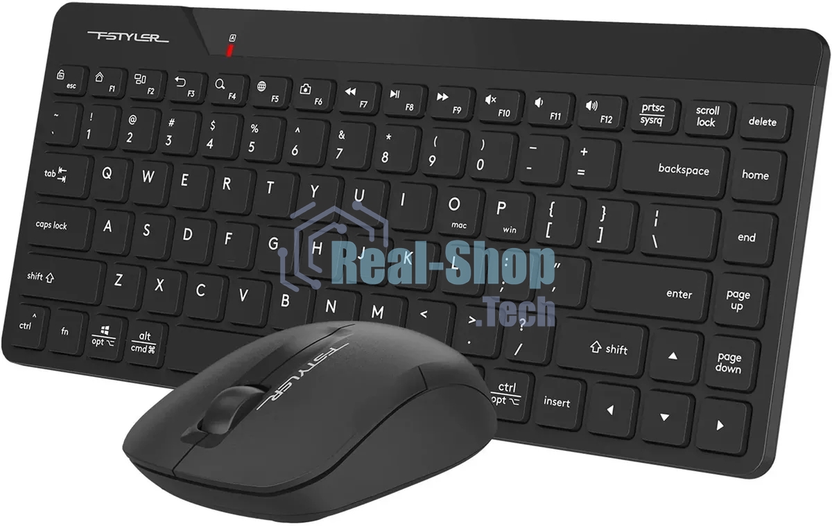 Комплект клавиатура+мышь A4Tech FStyler FG2200 Air2 беспроводной, USB, 1200 DPI, черный
