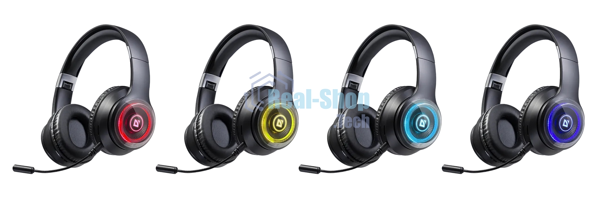 Гарнитура Defender FreeMotion B400 чёрный, беспроводная, Bluetooth, до 32 ч, подсветка