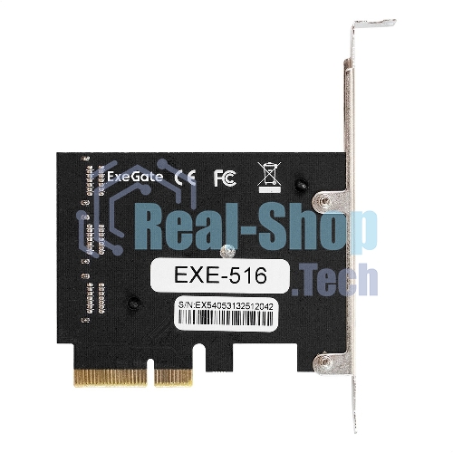 Контроллер ExeGate EXE-516 (PCI-E x4 v3.0, SATA3 6Gb/s, 6 int, ASMedia Chipset ASM1166)