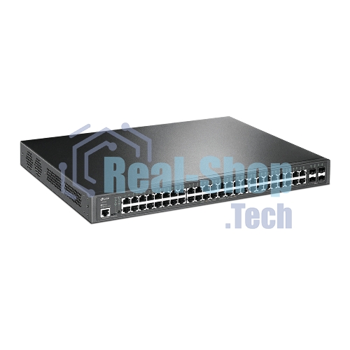 Коммутатор 48-port Gigabit PoE+ L2+ switch, 48 802.3af/at PoE+ ports, 4 Gb SFP slots, 1 RJ-45 + 1Micro-USB console ports, 348W PoE budget