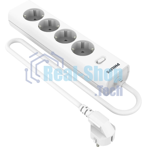 Сетевой фильтр Philips CHP2145WC/51, 5м, 4 розетки, белый
