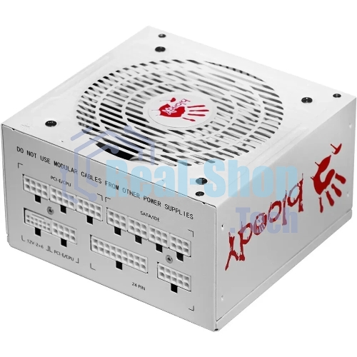 Блок питания Bloody BD-PS750G, 750Вт, 80 PLUS Gold, 120мм, белый