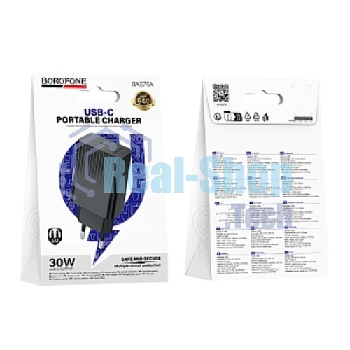 Сетевое зарядное устройство BOROFONE (6941991122811) BAS75A 1Type-C 3.0A PD 30W черный