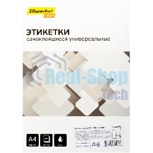 Этикетки Silwerhof A4 105x74 мм 8 шт на листе/50л./белый матовое самоклей. универсальная