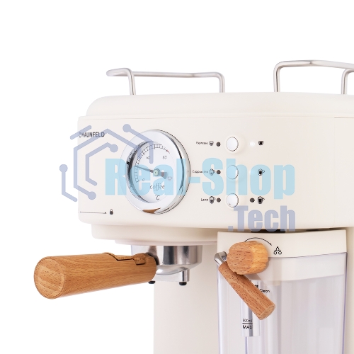 Кофеварка рожковая Maunfeld MF-737BG PRO бежевый, исп. кофе - молотый, 1.5 л, 1250 Вт, 15 бар