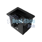 Прямоугольный металлический корпус Wize Pro WRTS-06BOX-B для модульной системы врезного лючка в стол с убирающейся крышкой для установки до 6 модулей-вставок, преустановленная рамка, черный