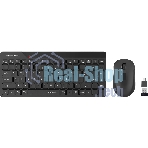 Комплект клавиатура+мышь A4Tech FStyler FG2200 Air2 беспроводной, USB, 1200 DPI, черный