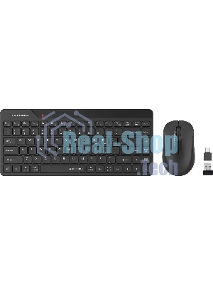 Комплект клавиатура+мышь A4Tech FStyler FG2200 Air2 беспроводной, USB, 1200 DPI, черный