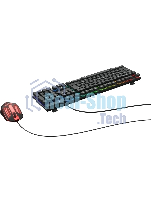 Комплект клавиатура+мышь Oklick 400GMK проводной, USB, 1200 DPI, чёрный