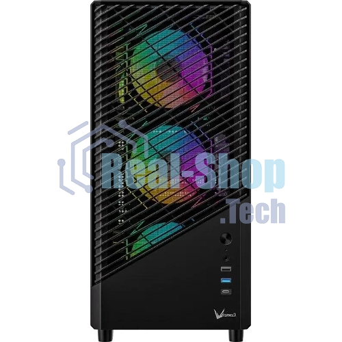 Компьютерный корпус Aerocool/Formula Mana Geometry черный без БП ATX 3x120мм 1xUSB 3.0 1xUSB3.1 audio bott PSU
