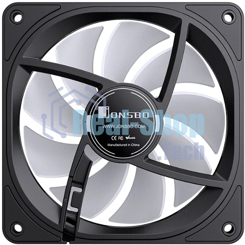 Вентилятор для корпуса JONSBO FR-606BR Reverse (120x120x25мм, 4-pin PWM, ARGb, 35.99CFM, 26.5dBA, 1500RPM, черный)