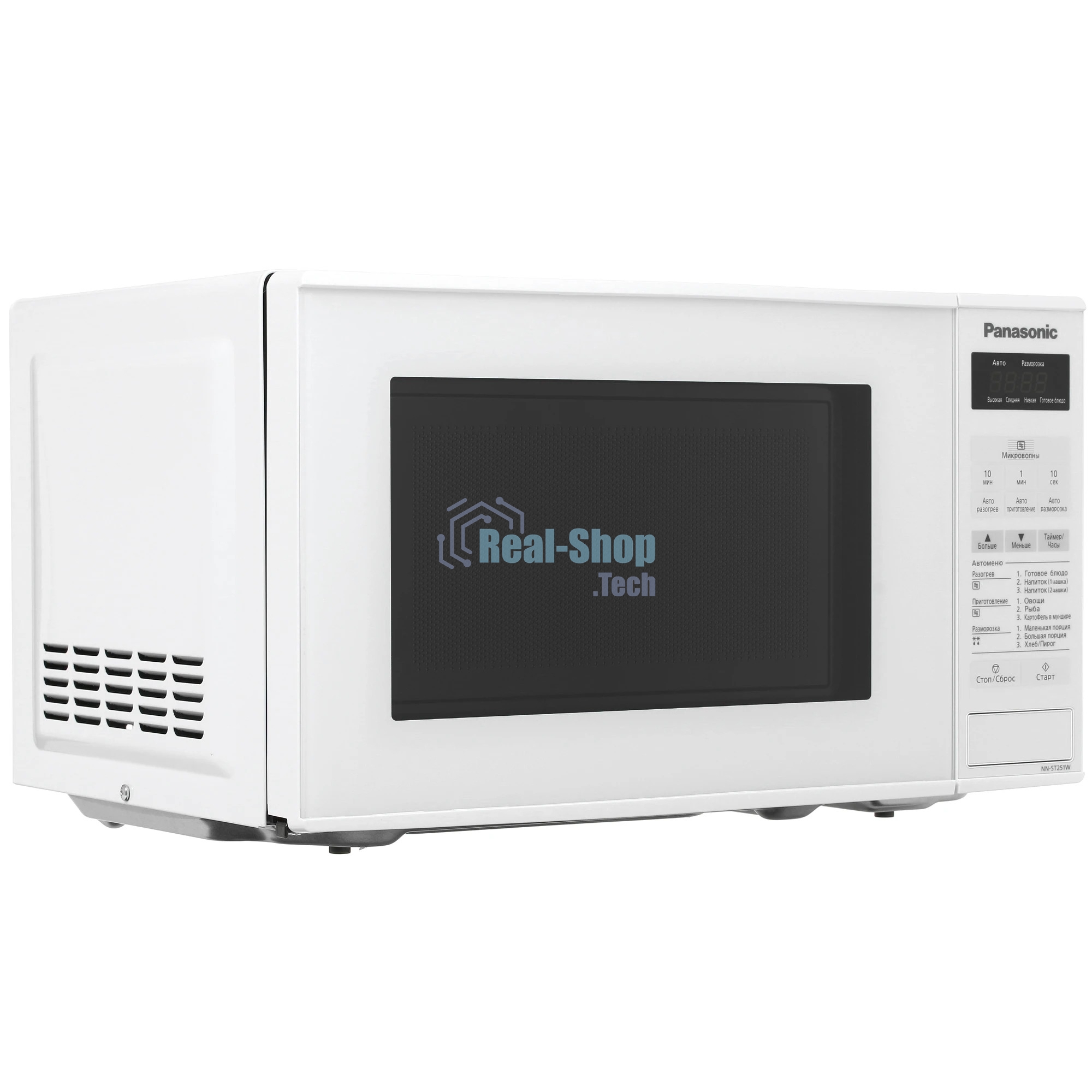 Микроволновая печь Panasonic NN-ST251WZPE белый, 20 л, 800 Вт, переключатели - сенсор