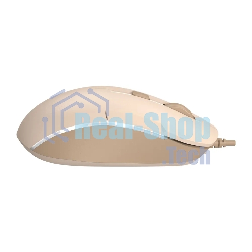 Мышь проводная A4Tech Fstyler FM26 бежевый/коричневый, 1600 dpi, USB, кнопки - 4