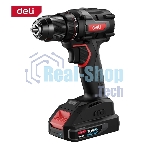 Дрель-шуруповерт Deli DE-DZ20-2D2, 20 В, 2 Ач, 70 Нм, бесщеточный