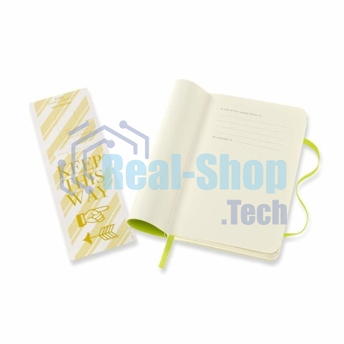 Блокнот Moleskine CLASSIC SOFT QP611C2 Pocket 90x140 мм, 192 страниц, линейка, мягкая обложка, лайм
