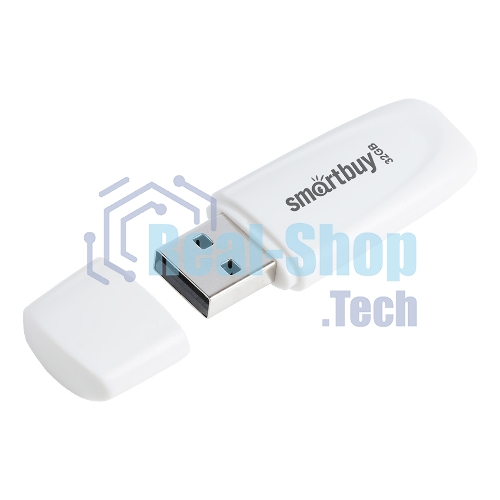 Флешка USB Smartbuy Scout white (SB032Gb2SCW), 32Gb, USB 2.0, R/W 15/5, белый