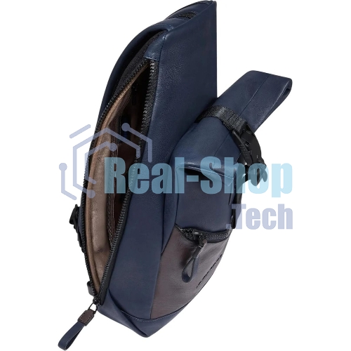 Рюкзак слинг Piquadro Harper CA6784AP/BLUTM синий/коричневый кожа