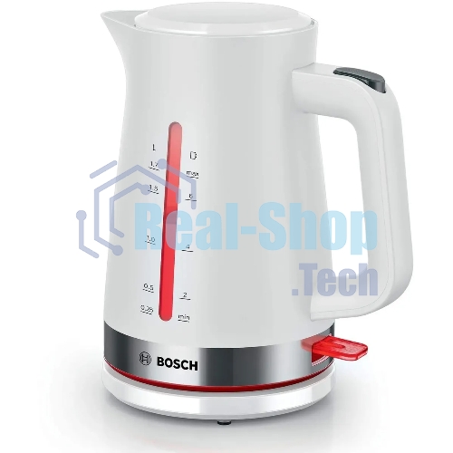 Чайник электрический Bosch TWK4M221 1.7 л, белый корпус: пластик