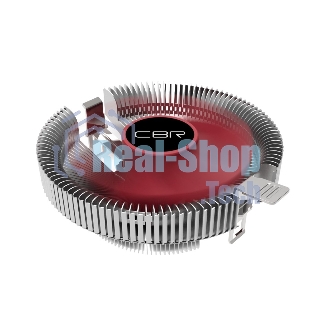 Кулер CBR CBR80 серебристый/красный 90мм алюминий 2000rpm 23.6db 3-pin 65Вт