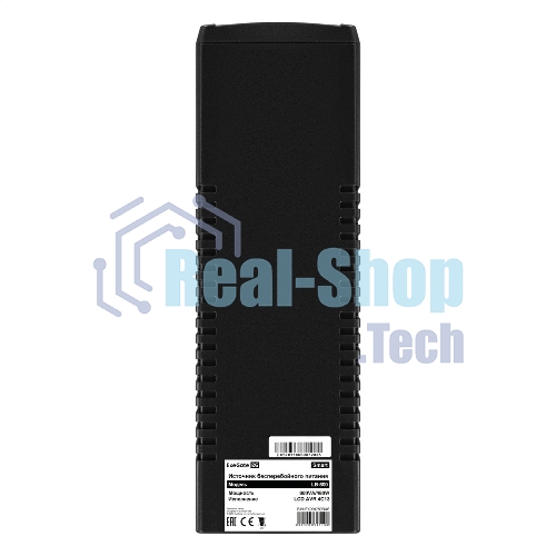 Источник бесперебойного питания ExeGate Smart LB-800.LCD.AVR.4C13 (800VA/480W, LCD, AVR, 4*C13, батарея 12V 9Ah, Black)